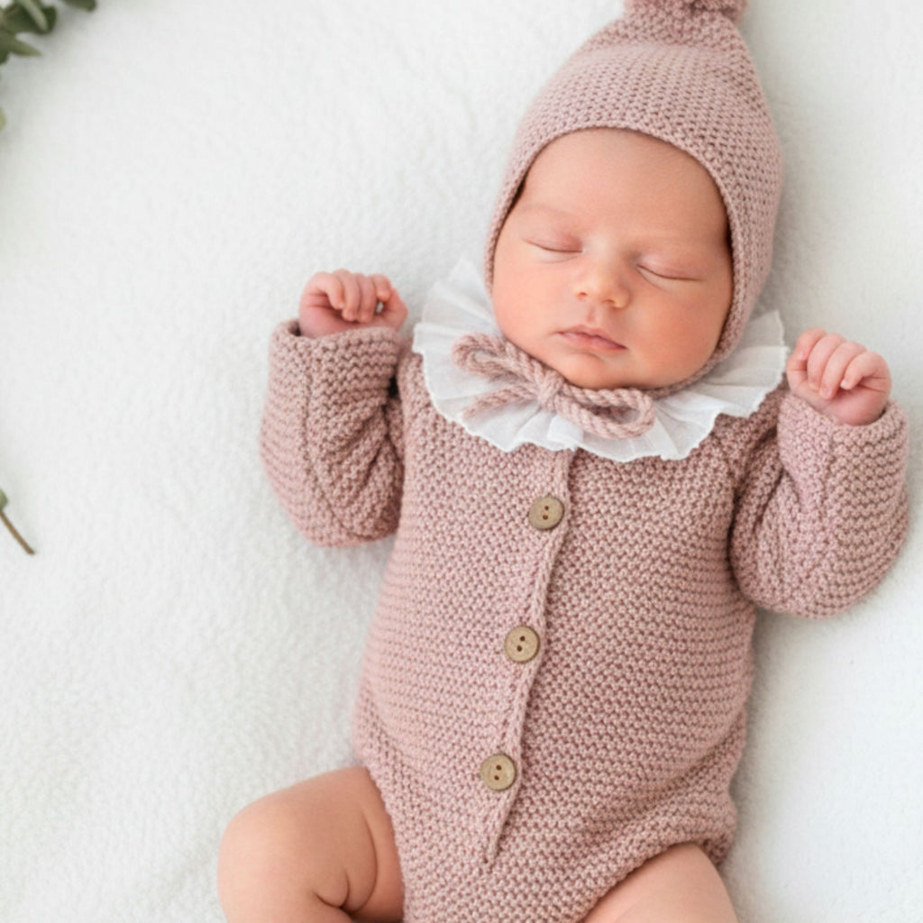 Conjunto Ranita Botones Lana - Al estar en preventa, el envío se realizará en un plazo aproximado de 15 días.