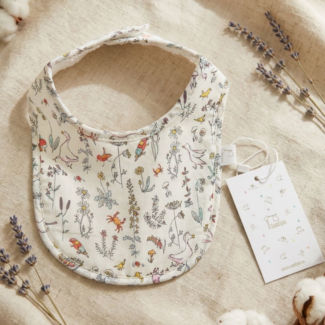 Babero  Liberty Animales Rosa