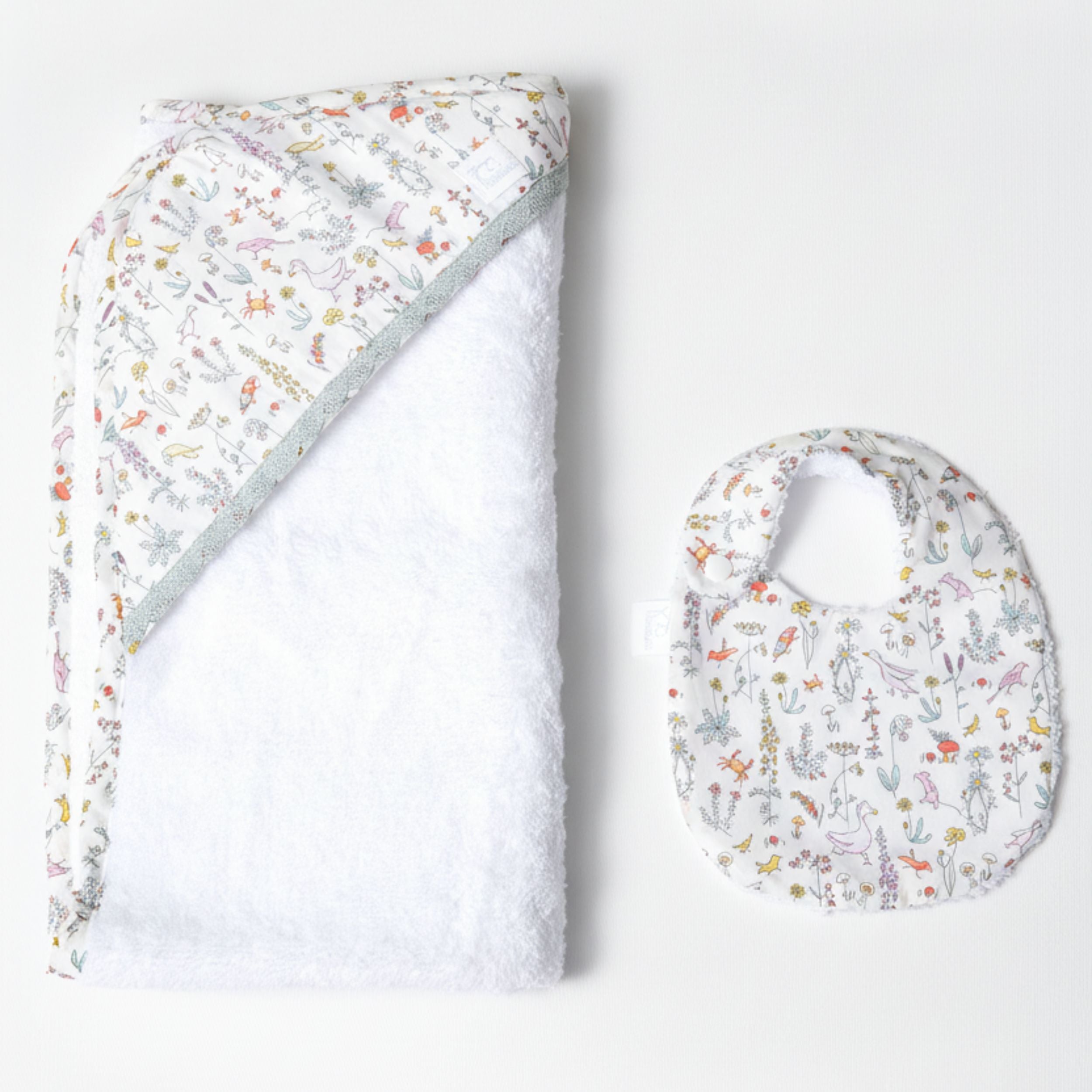 Toalla con capucha Liberty Animales Rosa