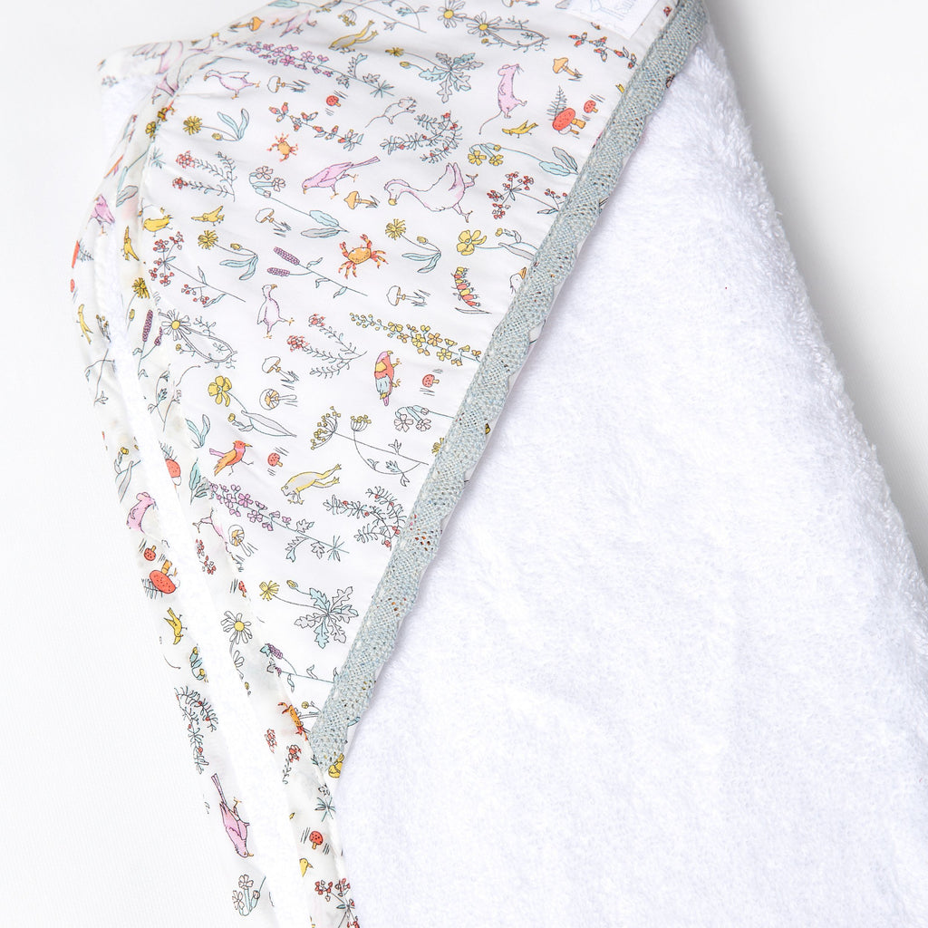 Toalla con capucha Liberty Animales Rosa