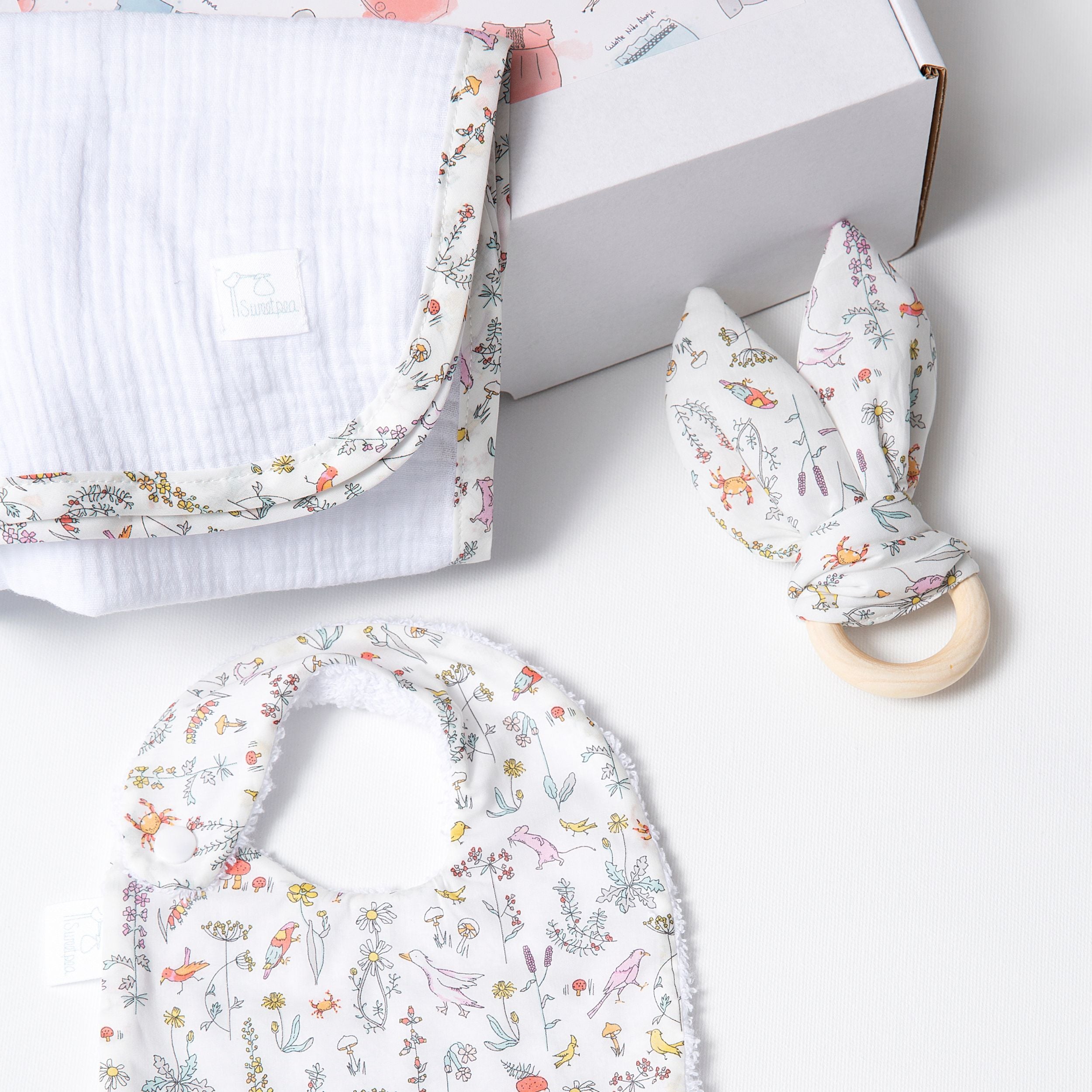 Muselina Liberty Animales Rosa