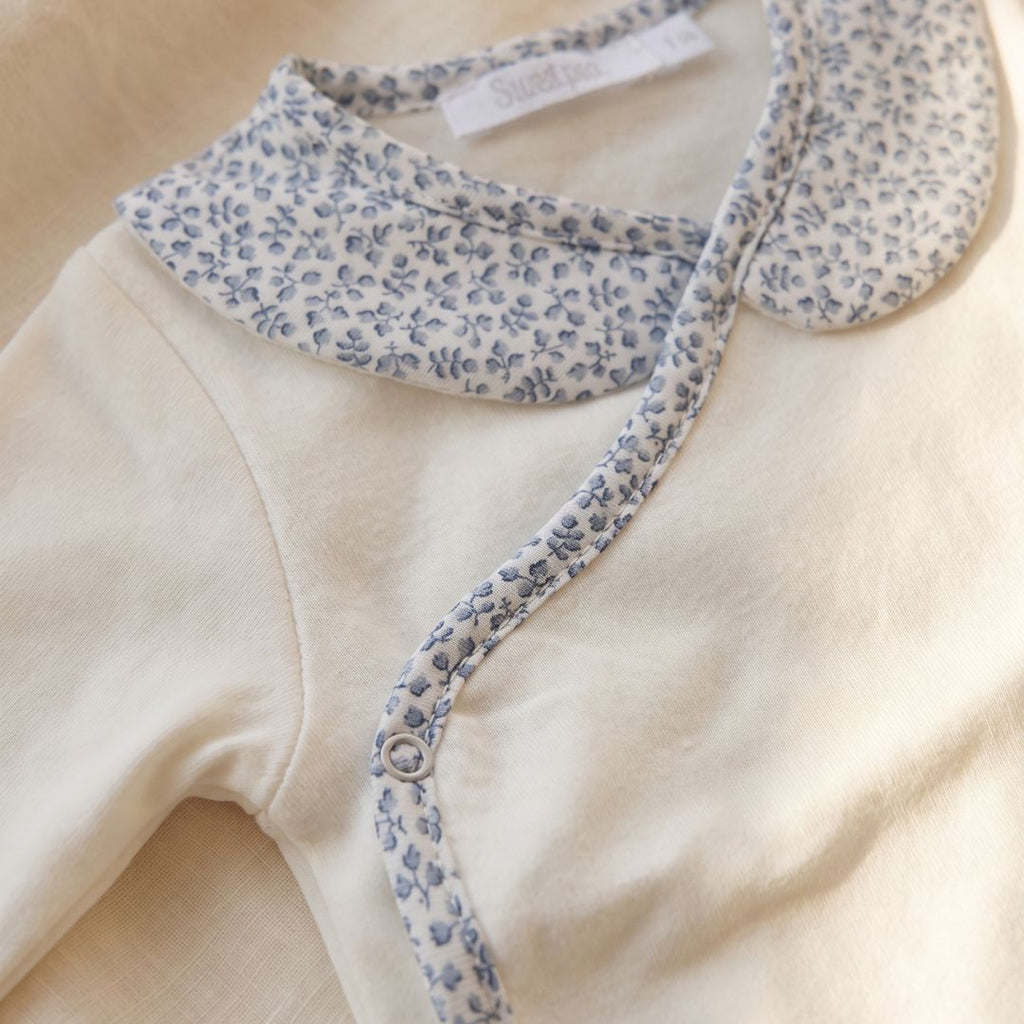 Conjunto Cruzado Florecitas Azul