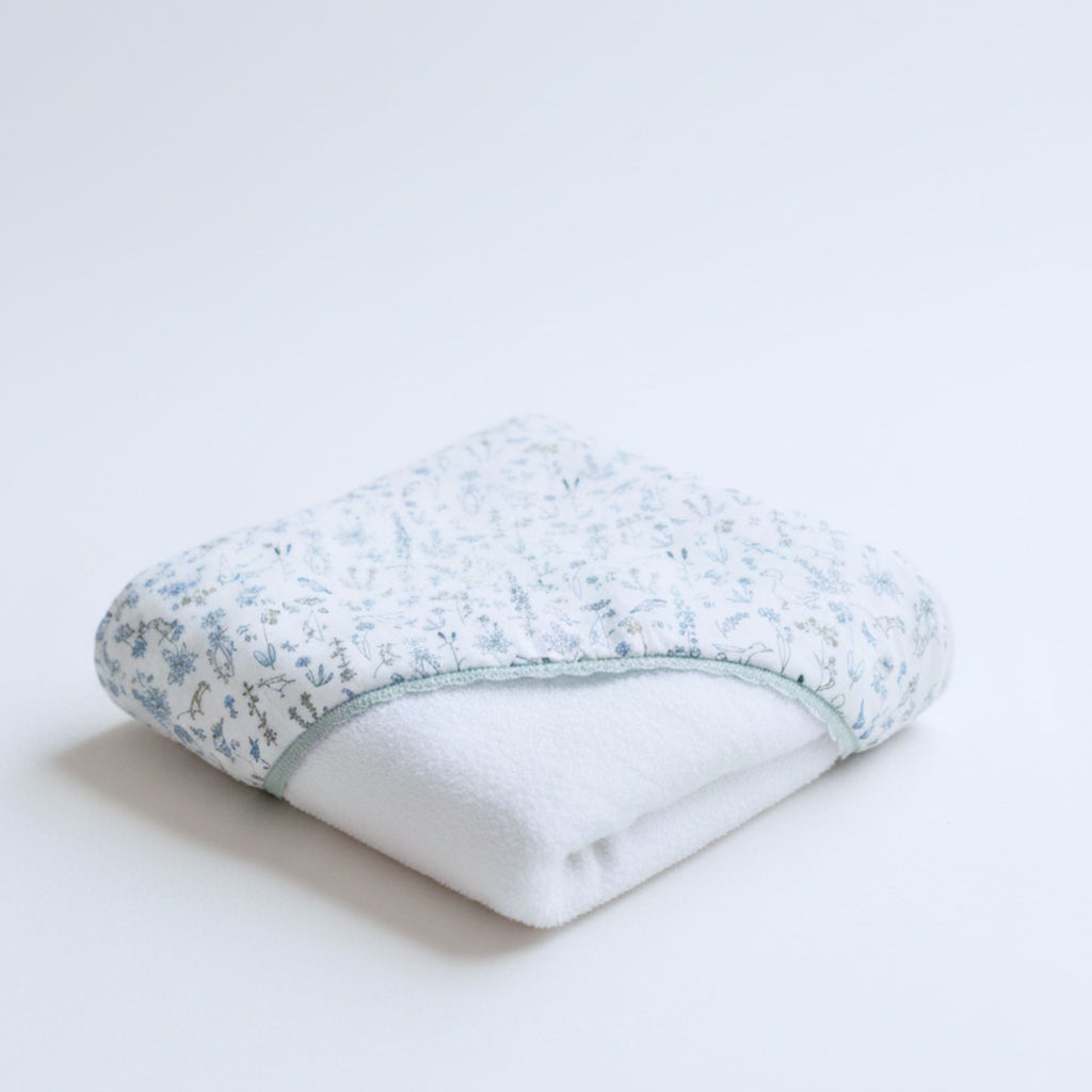 Toalla con capucha Liberty Animales Azul