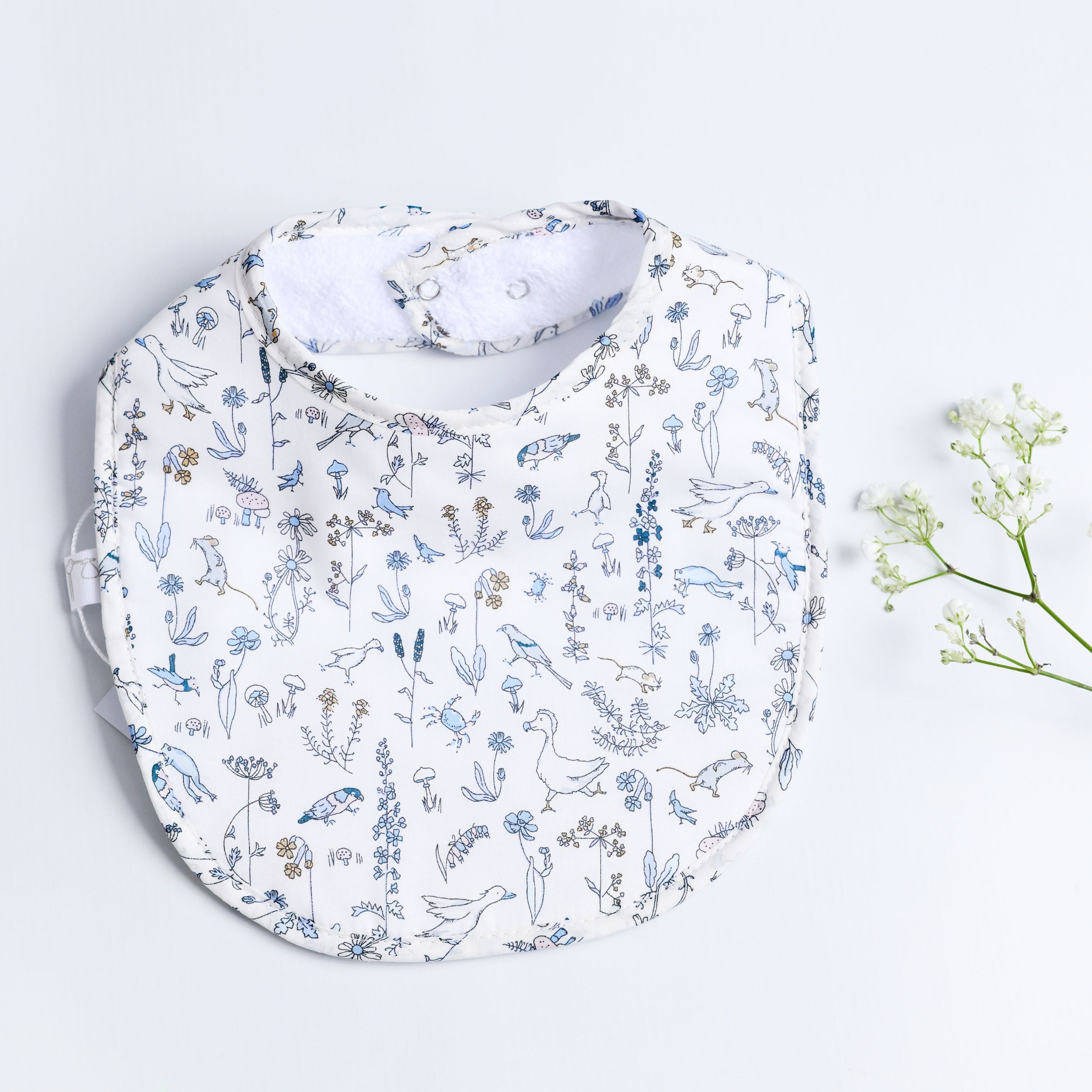 Babero  Liberty Animales Azul