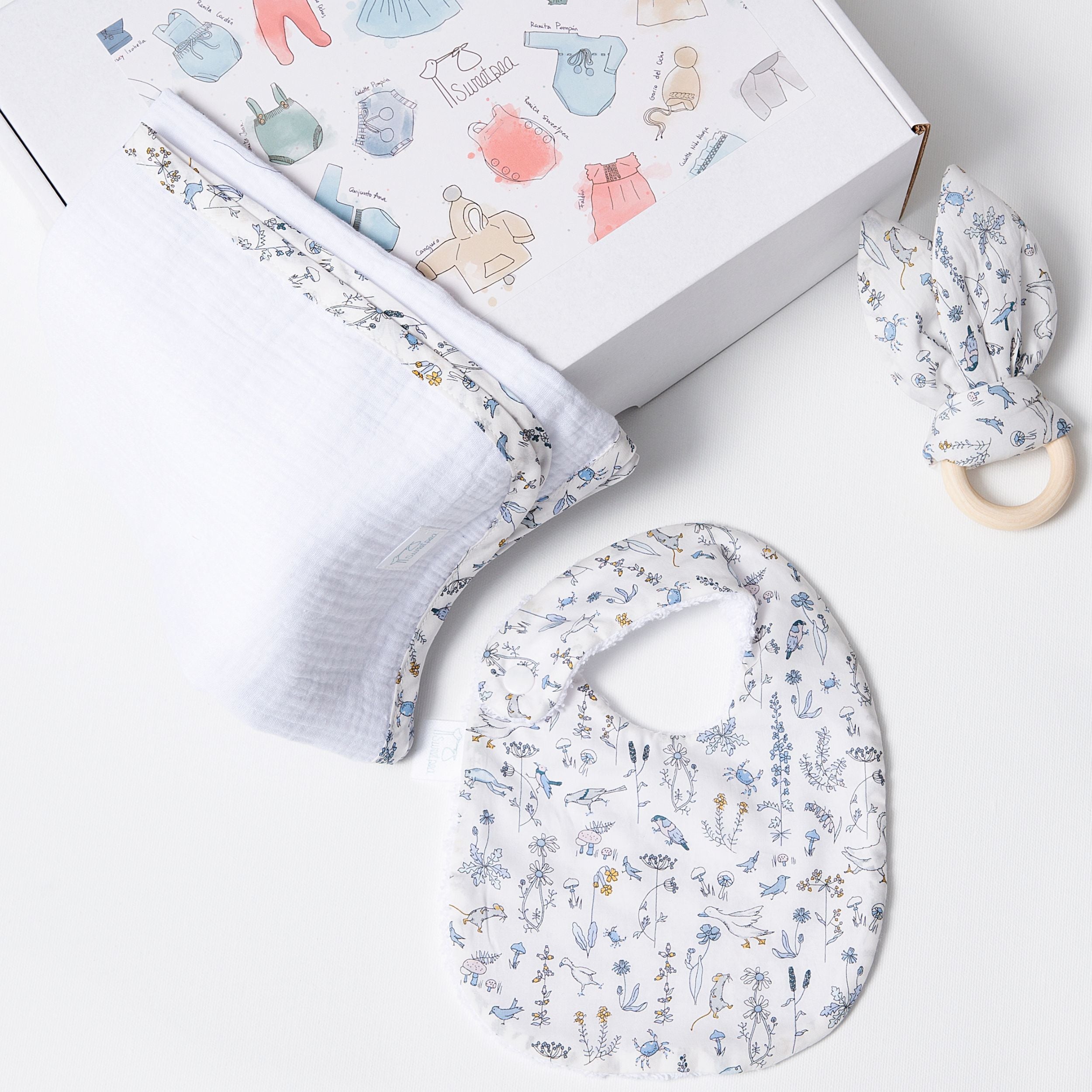 Muselina Liberty Animales Azul