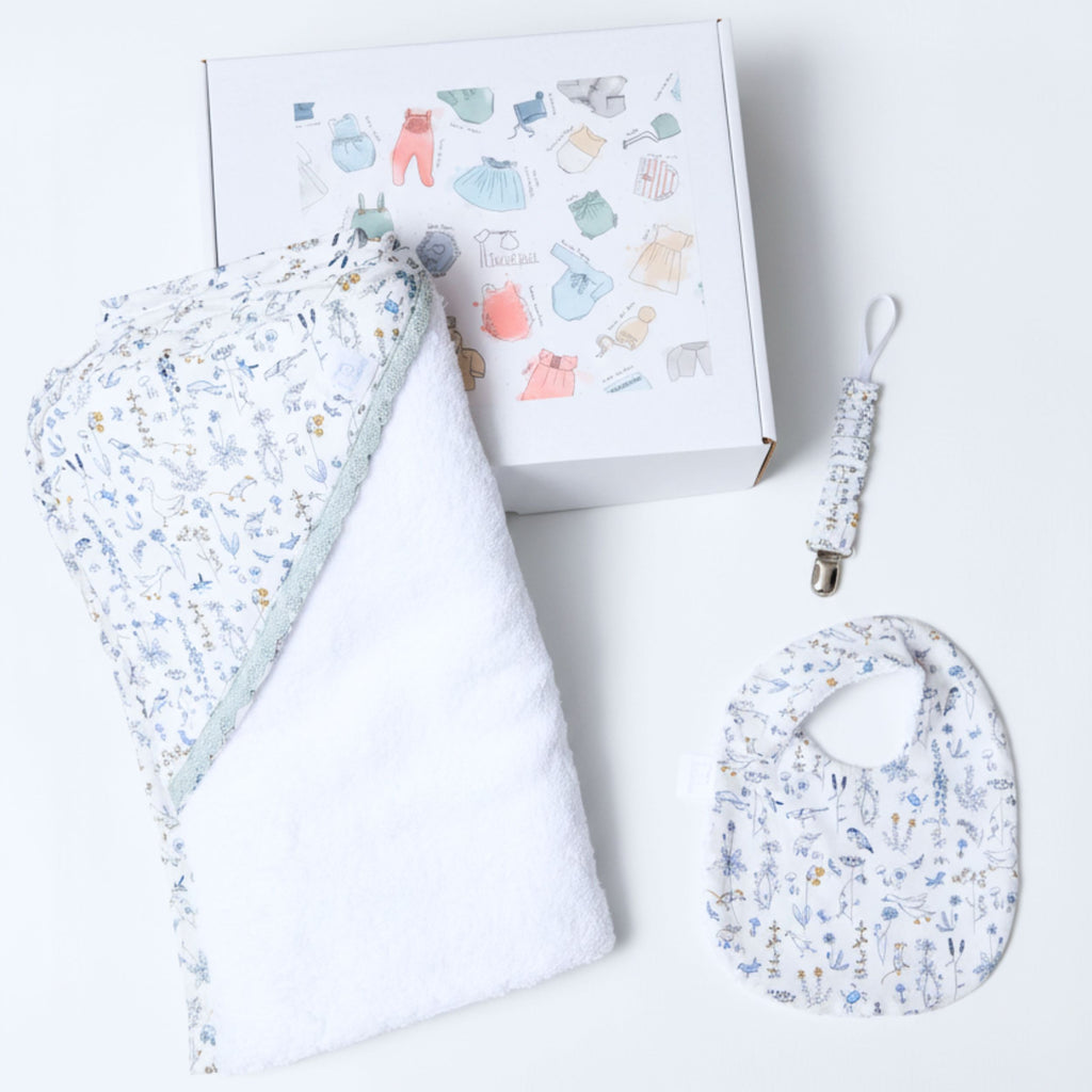 Babero  Liberty Animales Azul