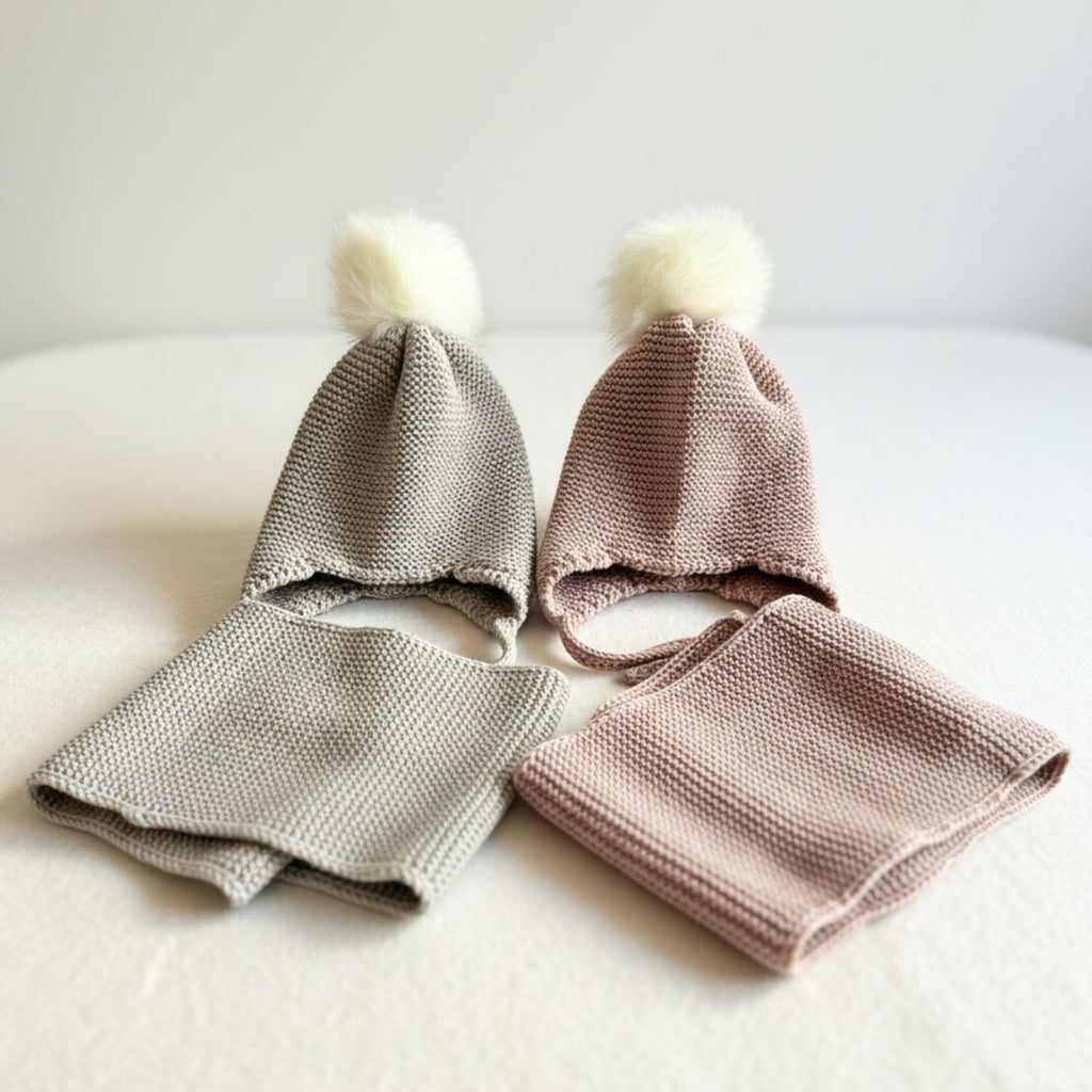 Gorrito y cuello Merino