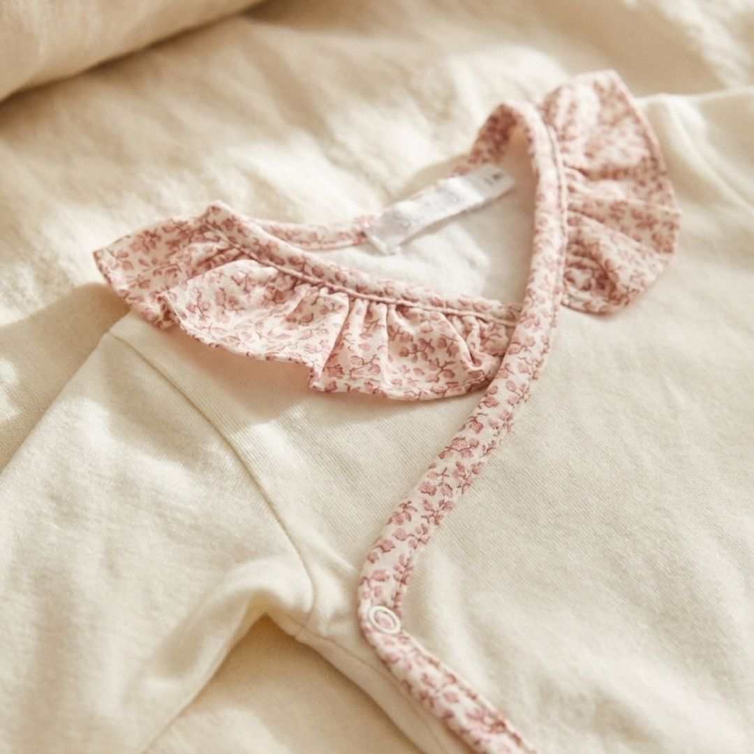 Conjunto Cruzado Florecitas Rosa