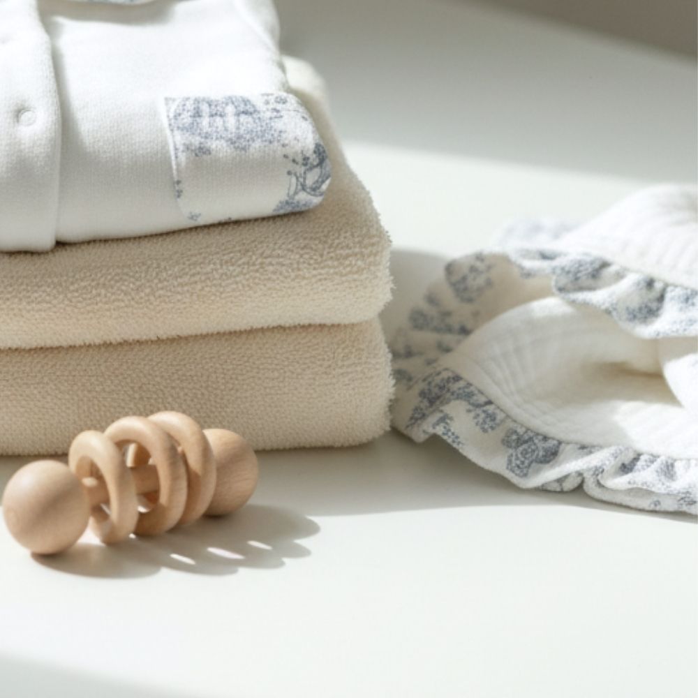 Muselina Martha Azul con volante