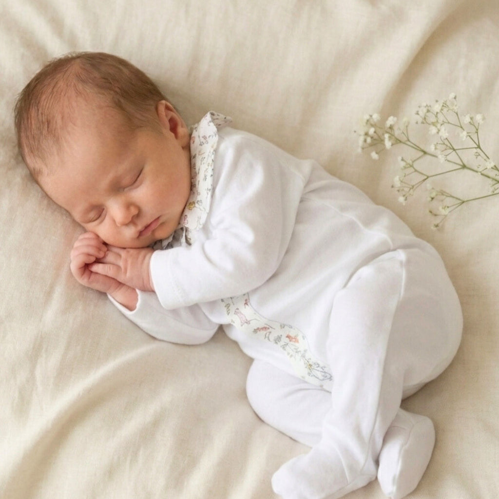 Pijamita Liberty Animales Rosa + Gorrito + Arrullo Bámbula