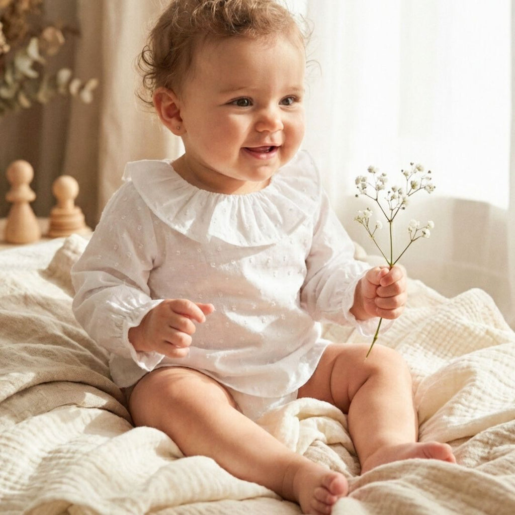 Culotte Malva + Camisa Plumeti Manga Larga - Sweetpea