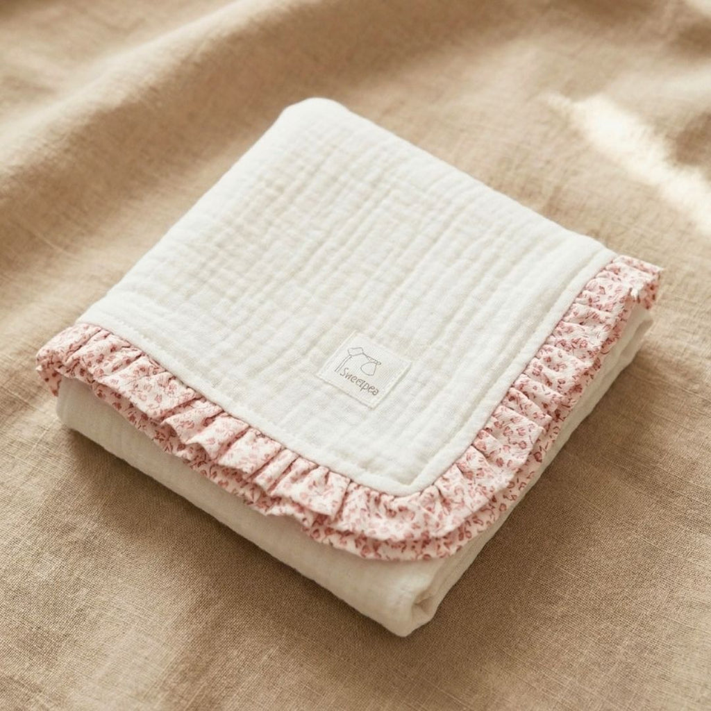 Muselina Florecitas Rosa