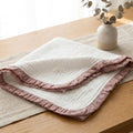 Muselina con volante Rosa