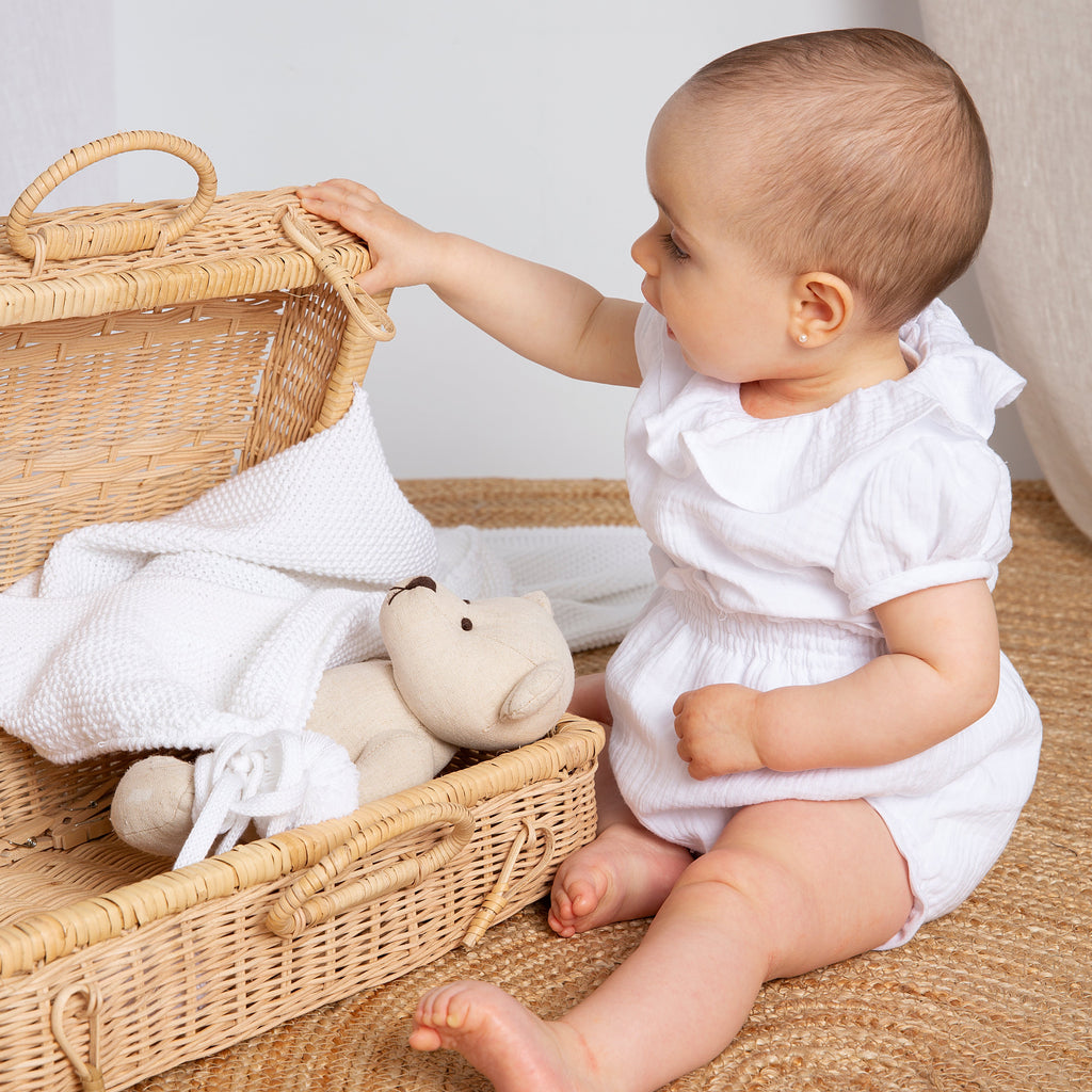 Camisita Bámbula Blanca manga corta - Sweetpea