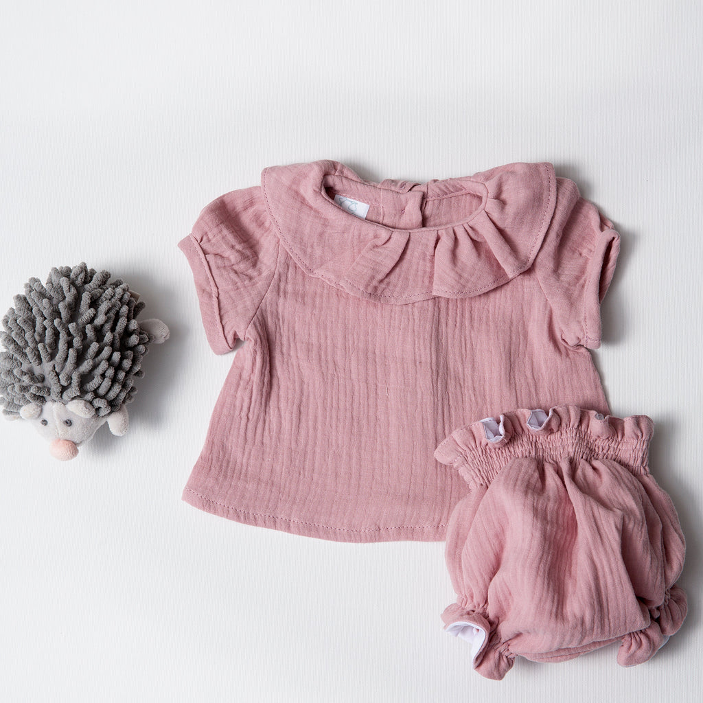 Camisita Bámbula Rosa manga corta - Sweetpea