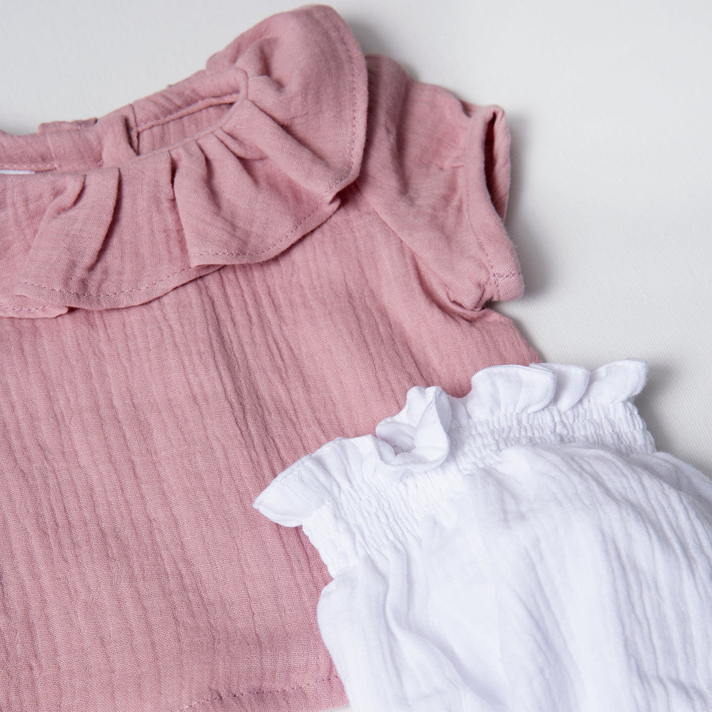 Camisita Bámbula Rosa manga corta - Sweetpea