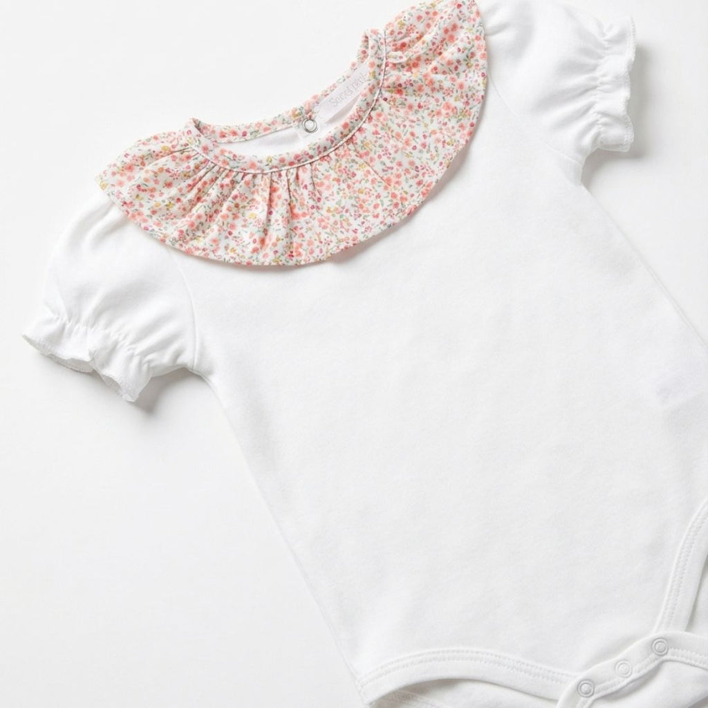 Body con cuello volante Florence manga corta