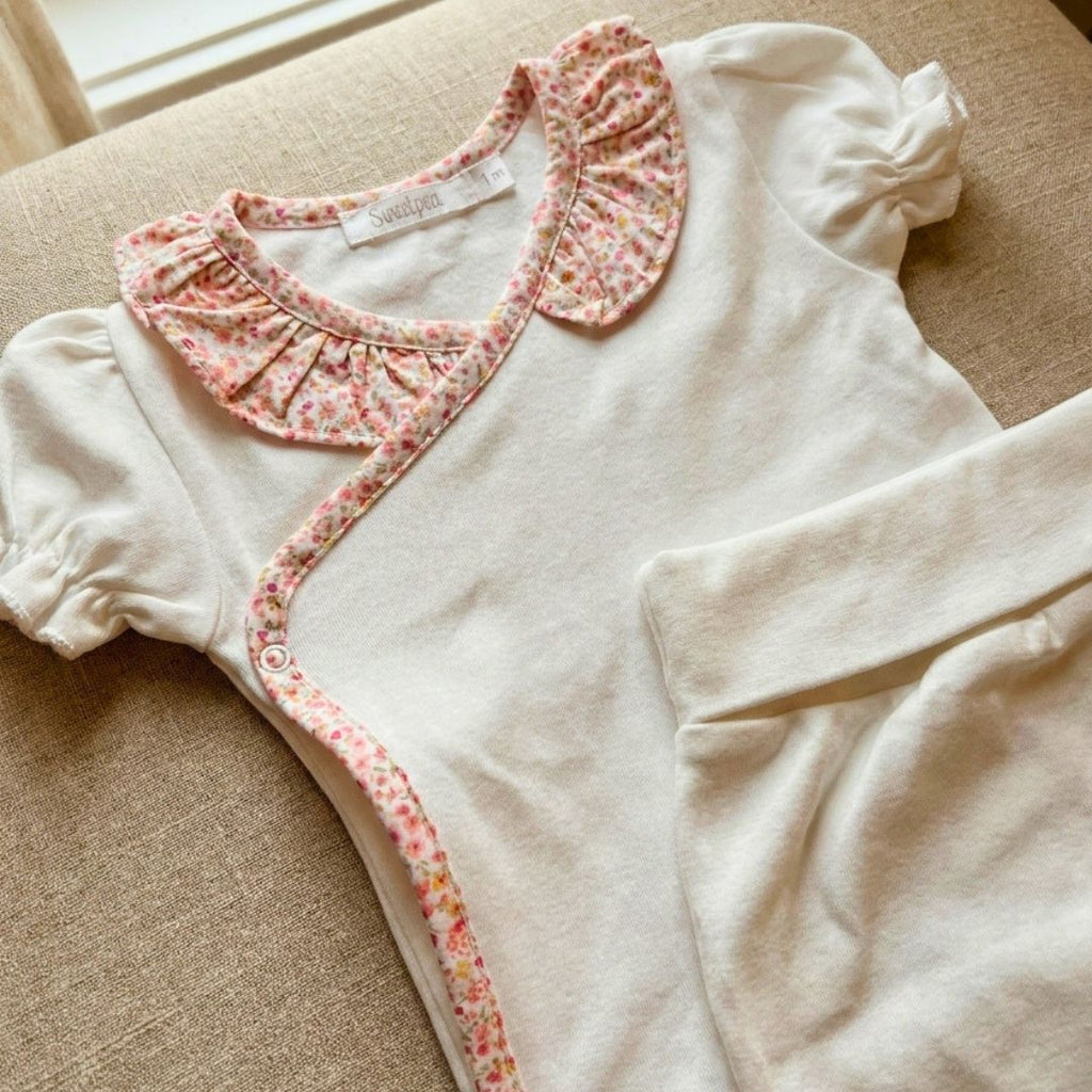 Conjunto cruzado algodón Florence manga corta y braguita