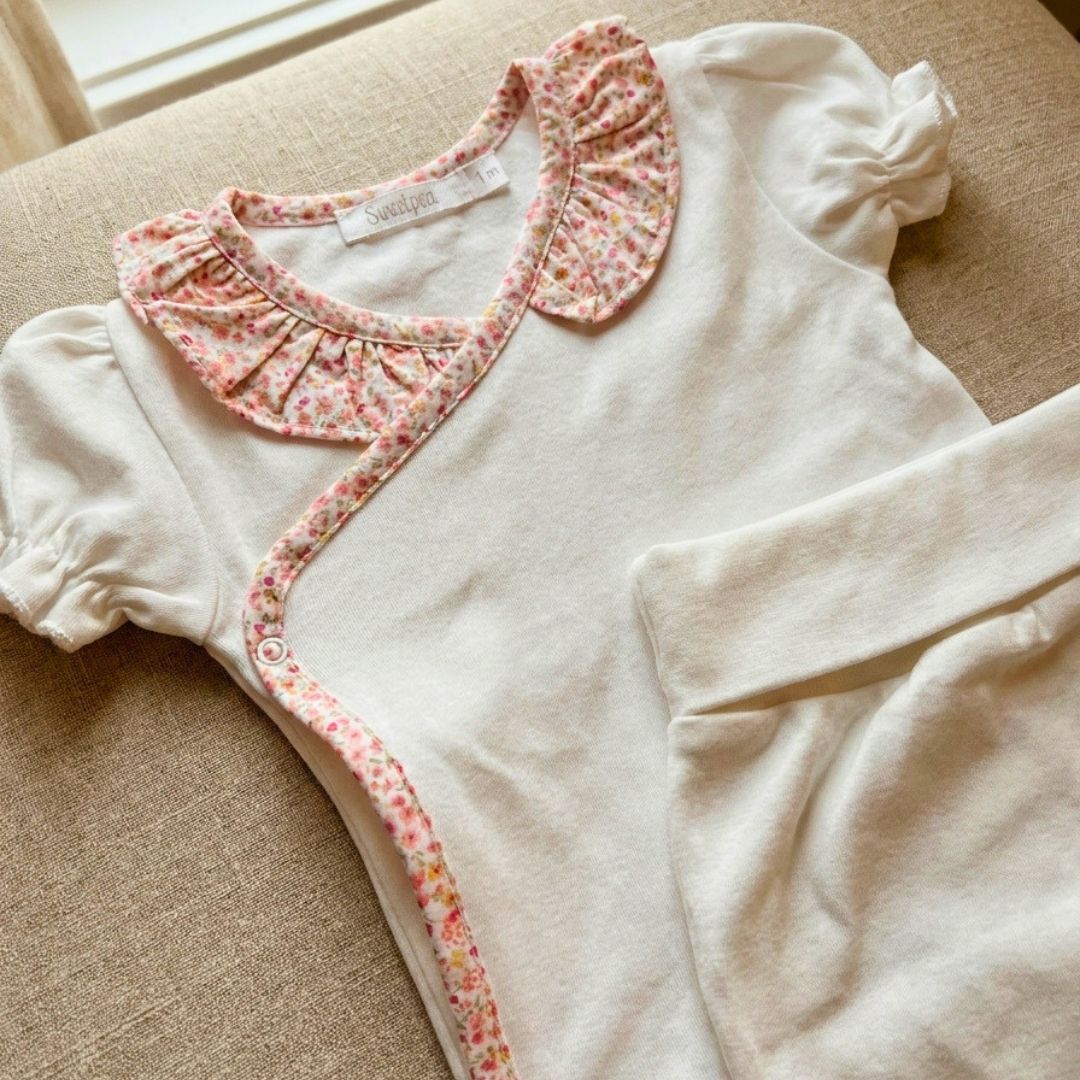 Conjunto cruzado algodón Florence manga corta y braguita