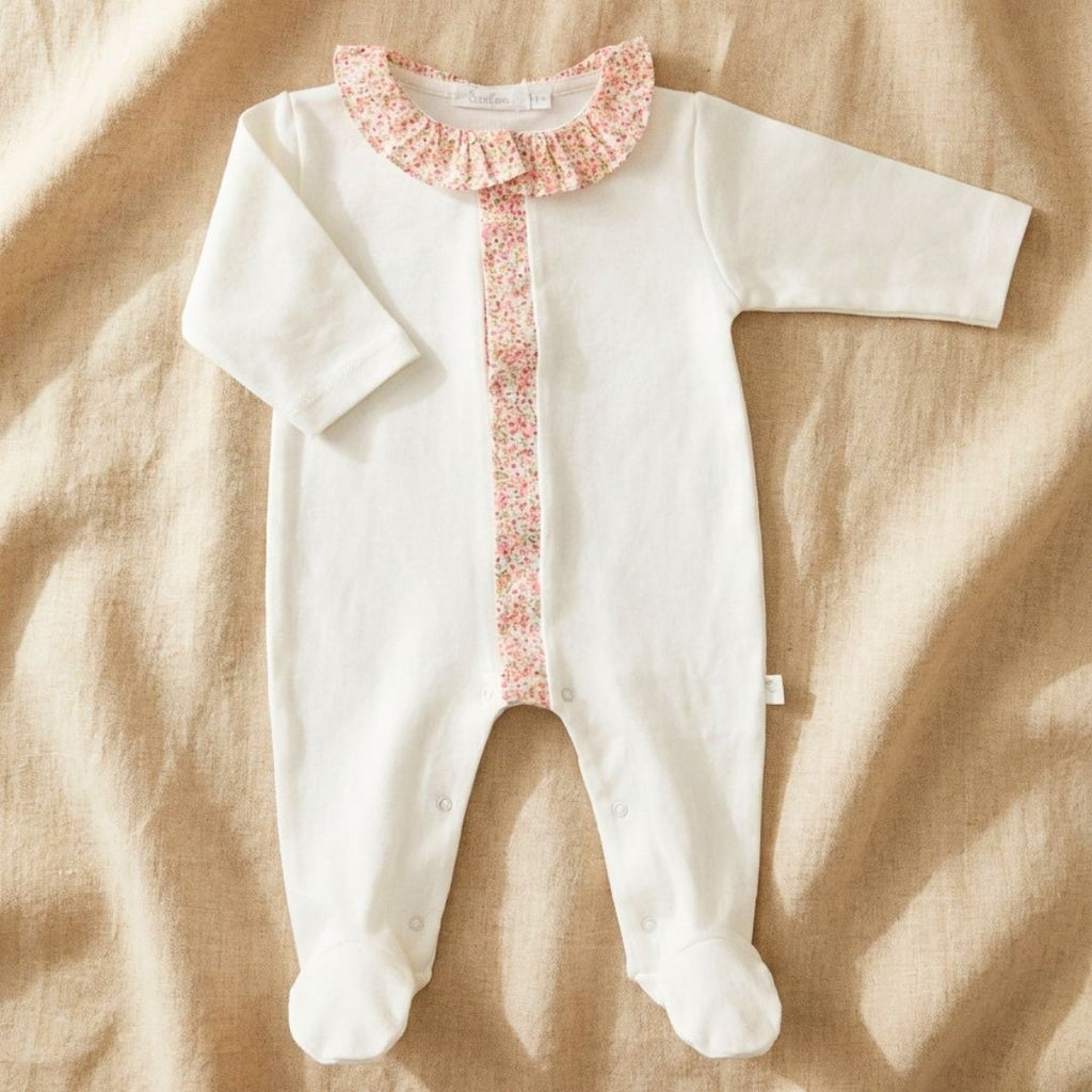 Pijamita Florence algodón con volante manga larga